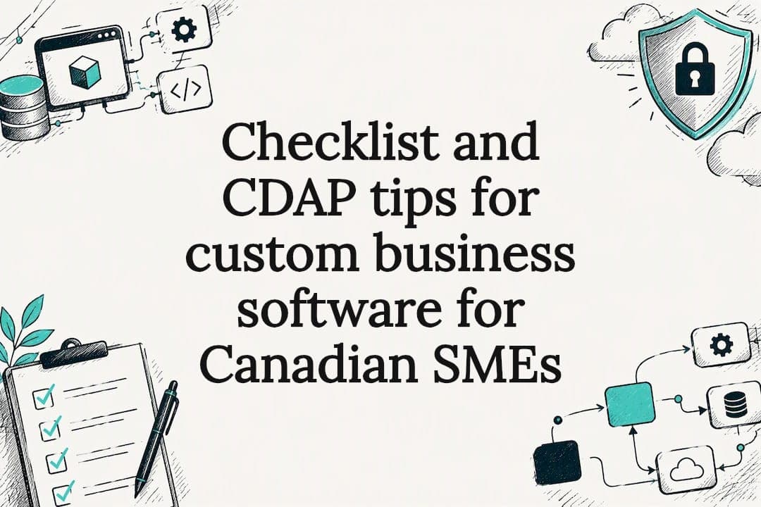 Checklist and CDAP tips for custom business software for Canadian SMEs