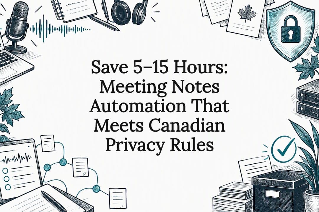 Save 5–15 Hours: Meeting Notes Automation That Meets Canadian Privacy Rules
