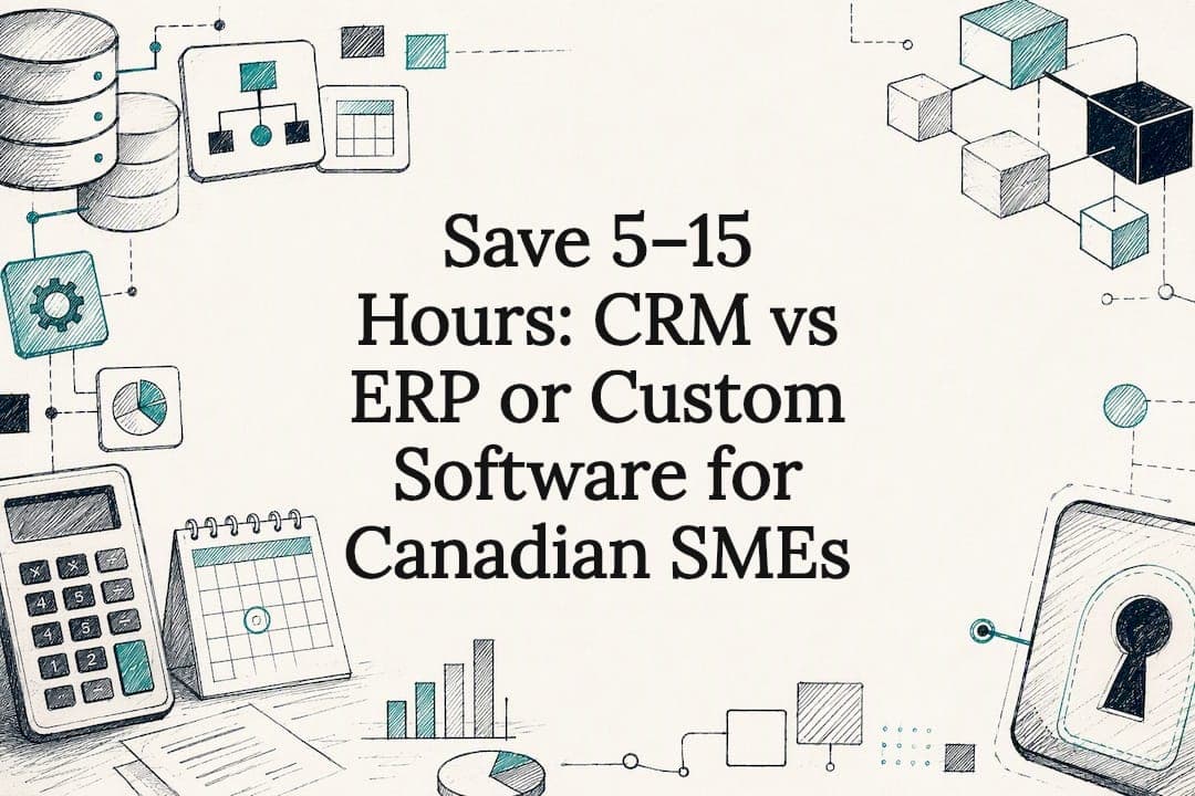 Save 5–15 Hours: CRM vs ERP or Custom Software for Canadian SMEs