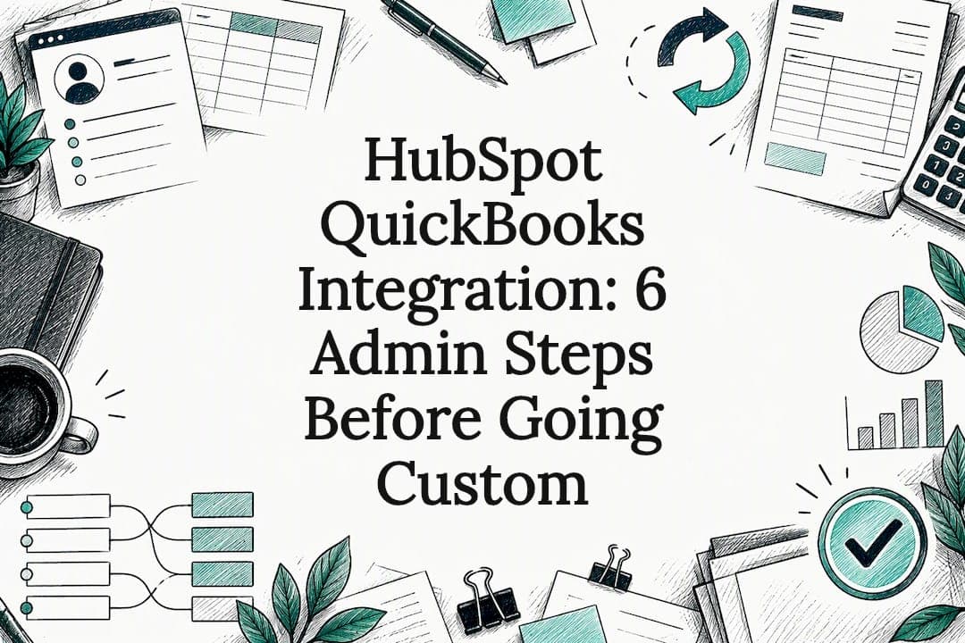 HubSpot QuickBooks Integration: 6 Admin Steps Before Going Custom